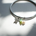 Silver Turtle Charm Bangle