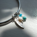 Silver Surfboard Charm Bangle