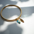 Gold Surfboard Charm Bangle