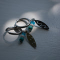 Silver Surfboard Charm Earrings