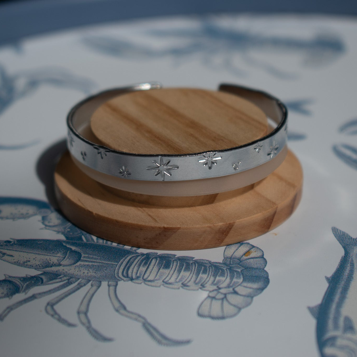Spangly Star Hand-Stamped Bangle