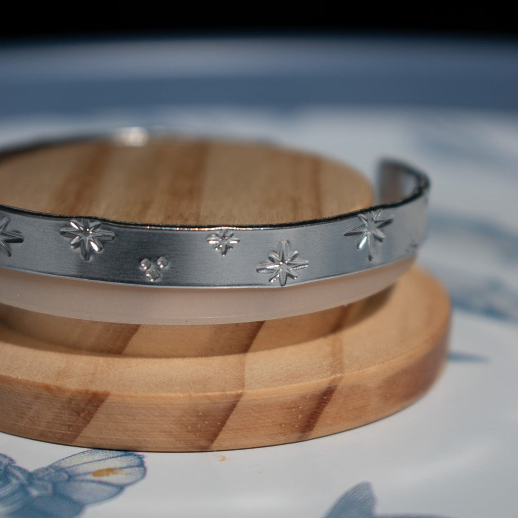 Spangly Star Hand-Stamped Bangle