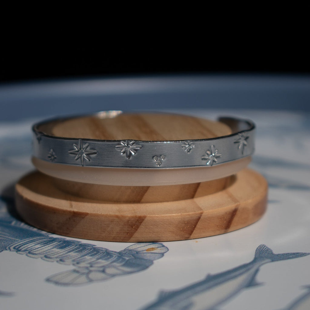 Spangly Star Hand-Stamped Bangle
