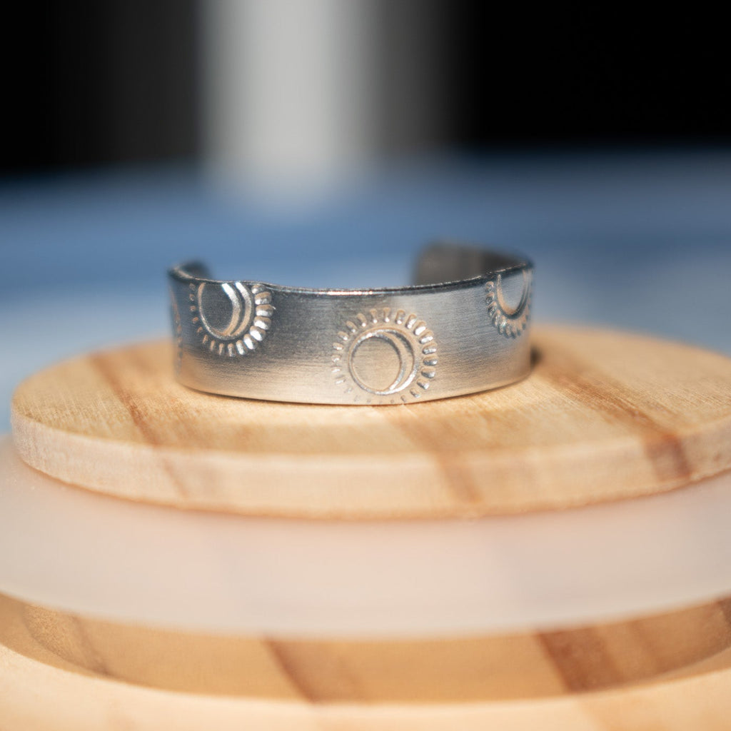 Silver Sun Hand-Stamped Ring