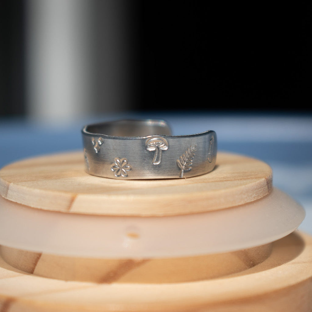 Silver Whimsy Hand-Stamped Ring