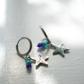 Silver Starfish Charm Earrings