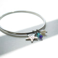 Silver Starfish Charm Bangle