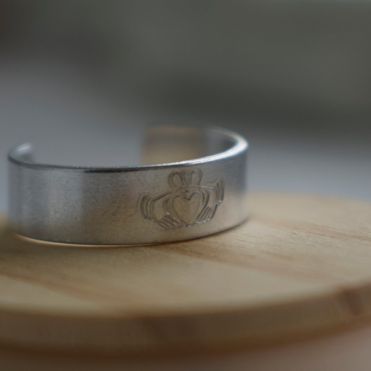 Silver Claddagh Hand-Stamped Ring