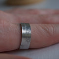 Silver Claddagh and Shamrock Hand-Stamped Ring