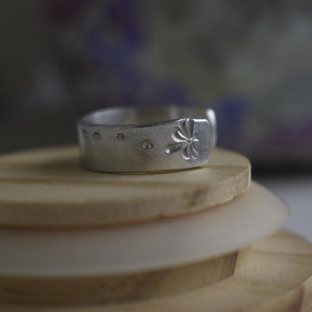 Silver Dragonfly Trail Ring
