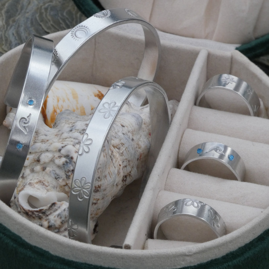 Silver Ditsy Daisy Hand-Stamped Ring