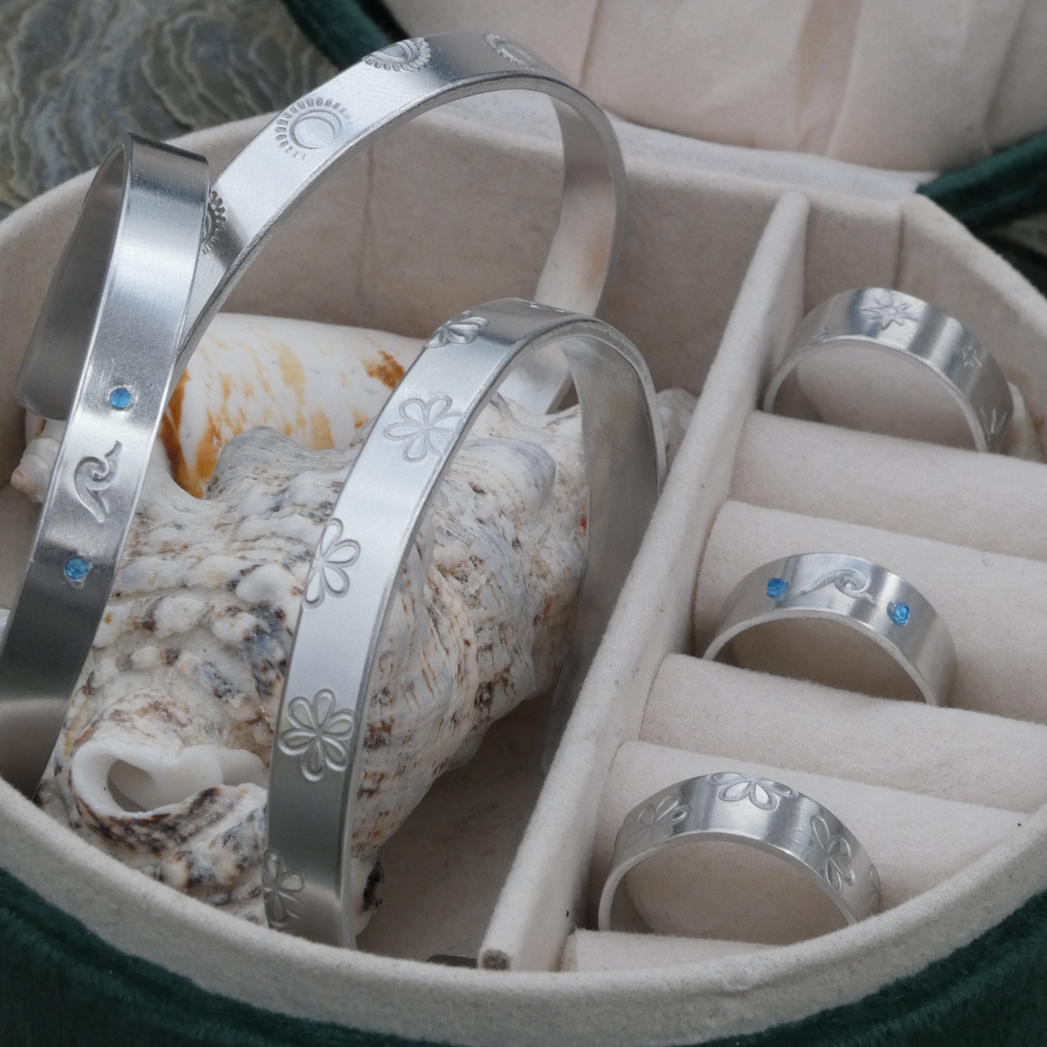 Silver Ditsy Daisy Hand-Stamped Ring