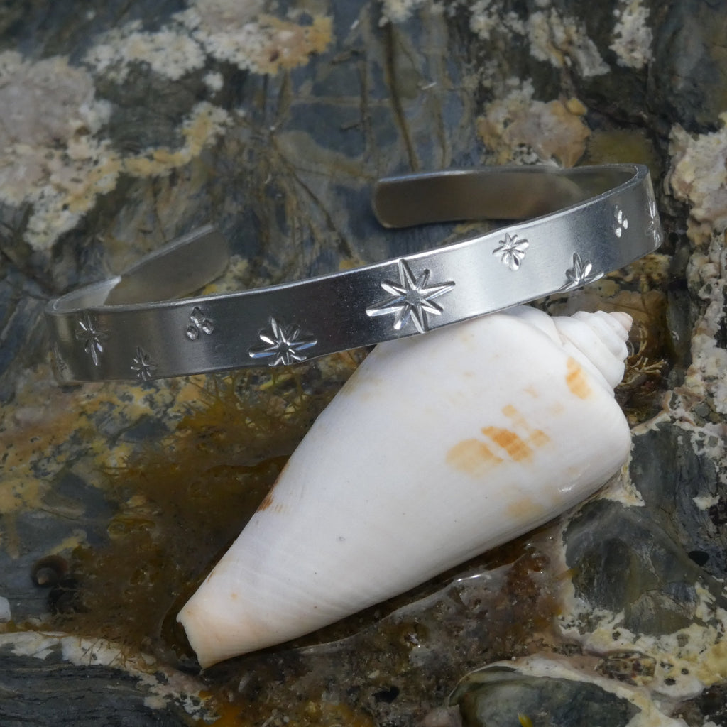 Spangly Star Hand-Stamped Bangle